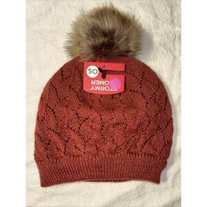 Stormy Kromer OS Women’s Pom Beanie Burgandy With Fleece Lined NWT